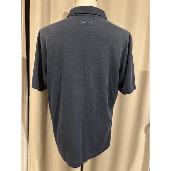 Travis Mathew Men's Polo Shirt Large Blue With Gray Pocket - Picture 4 of 7